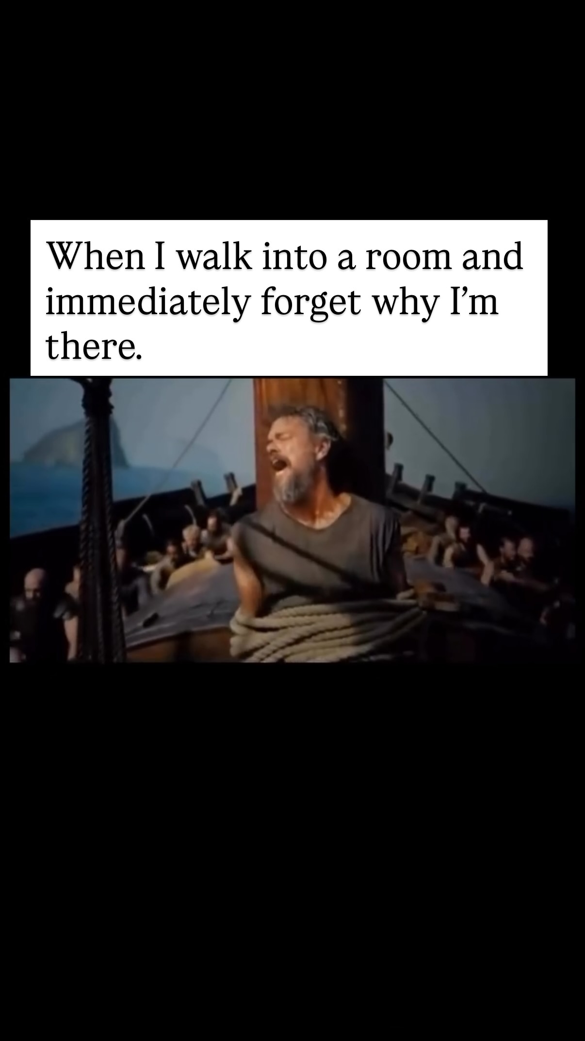 The room knows why I’m here. I do not. Story of my life. 😂