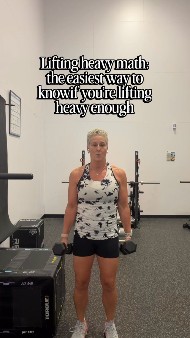 Lifting heavy math, because “lift heavy” means nothing if nobody tells you what heavy is.

Save this for your next workout.

__________________

Hi, I’m Paige - 13x Ironman, Kona finisher, full-time attorney and hockey fanatic. I help women 40+ get strong and get their energy back.

Comment WORKOUT and I’ll send you a free 30-minute workout to get started.